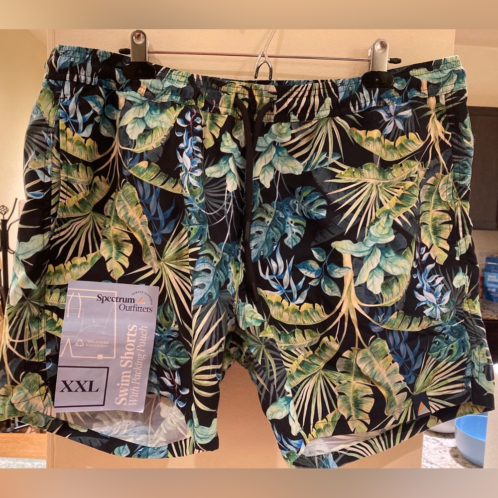 NWT FTM Swim Trunks with Packing Pouch